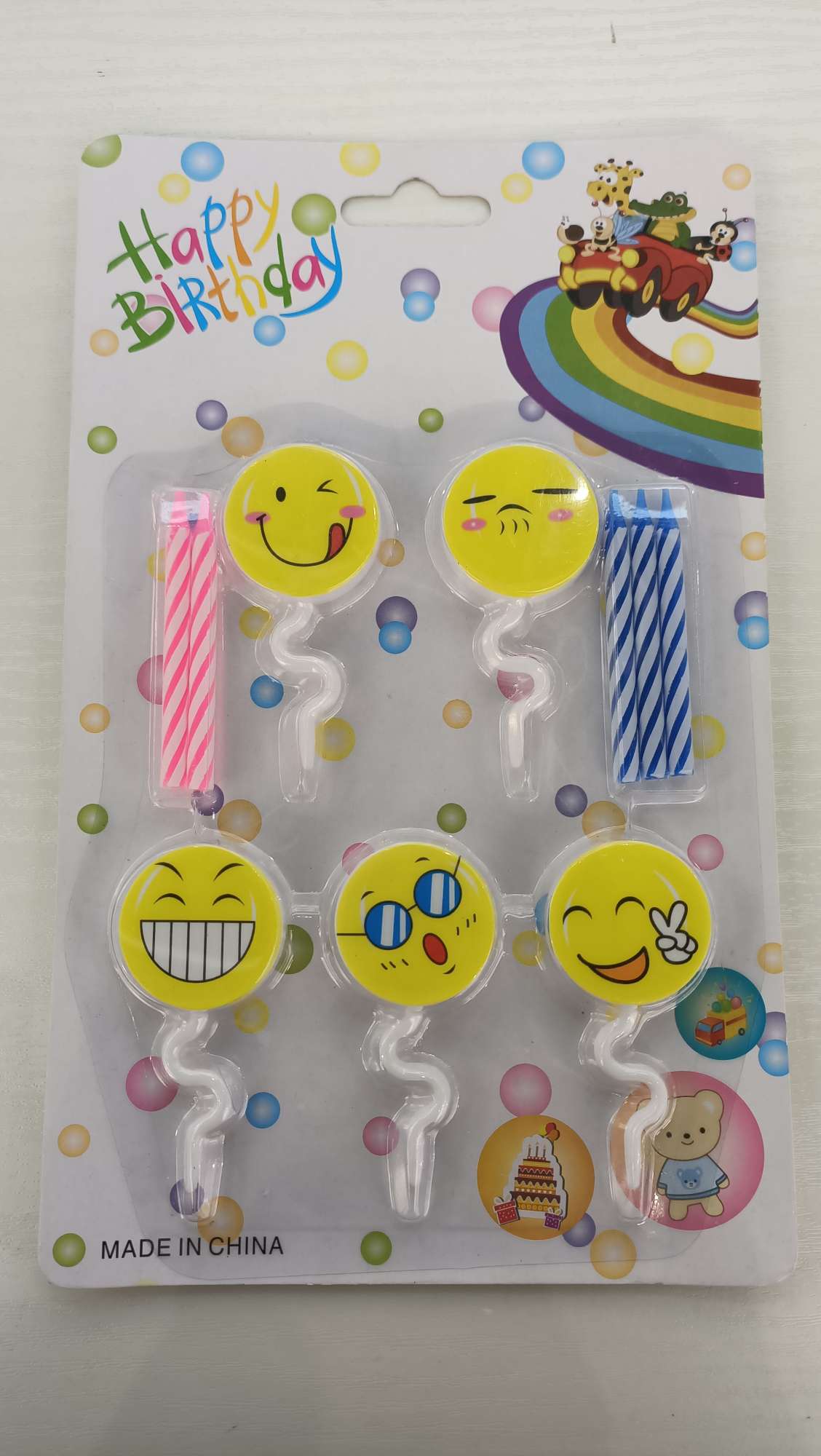 Fenglin 5PC+ Five Smiling Face Candles Birthday Party Bestseller