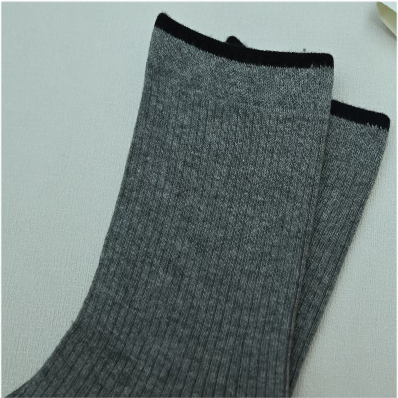 袜子女纯棉秋冬复古原木色中筒纯色学生袜子详情4