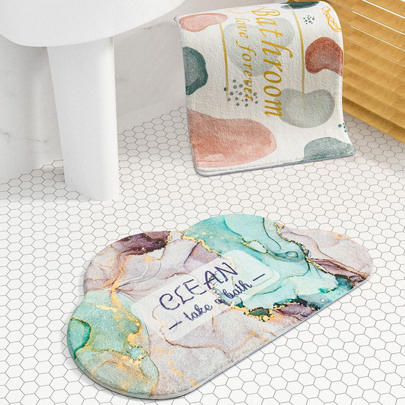 Qiansi Household Bathroom Mat Bathroom Absorbent Non-Slip Mat Entry Mat Carpet Bedroom Toilet Door Mat Item Picture