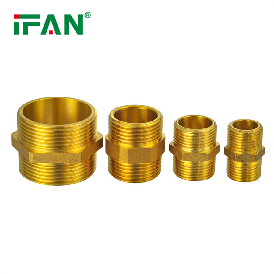IFAN all-copper external wire straight-through connection for water inlet pipe fittings, 4-inch, 6-inch, 1-inch external thread direct brass double external wire alignment Item Picture