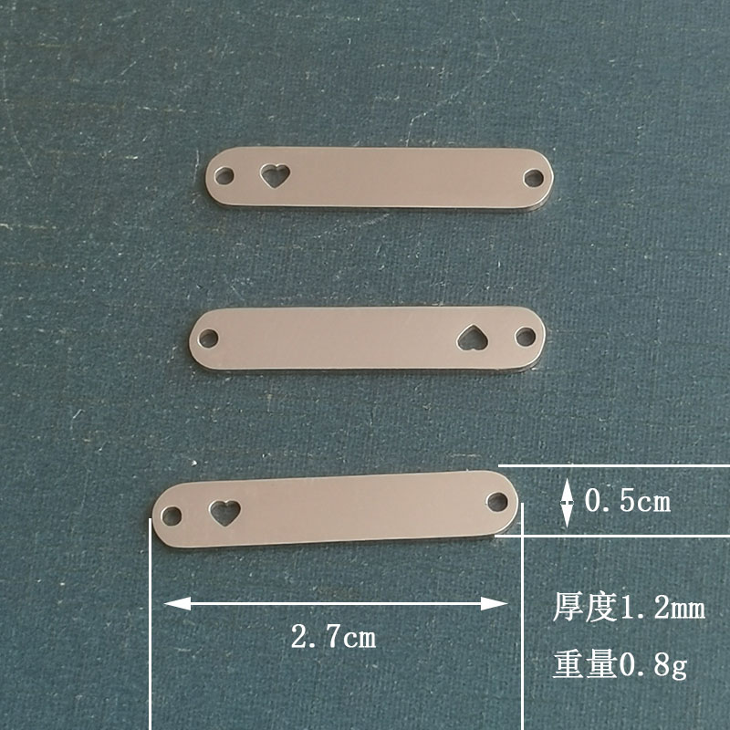 双孔不锈钢狗牌广告logo空白吊坠真空电镀宠物身份金属钛钢挂牌详情图2