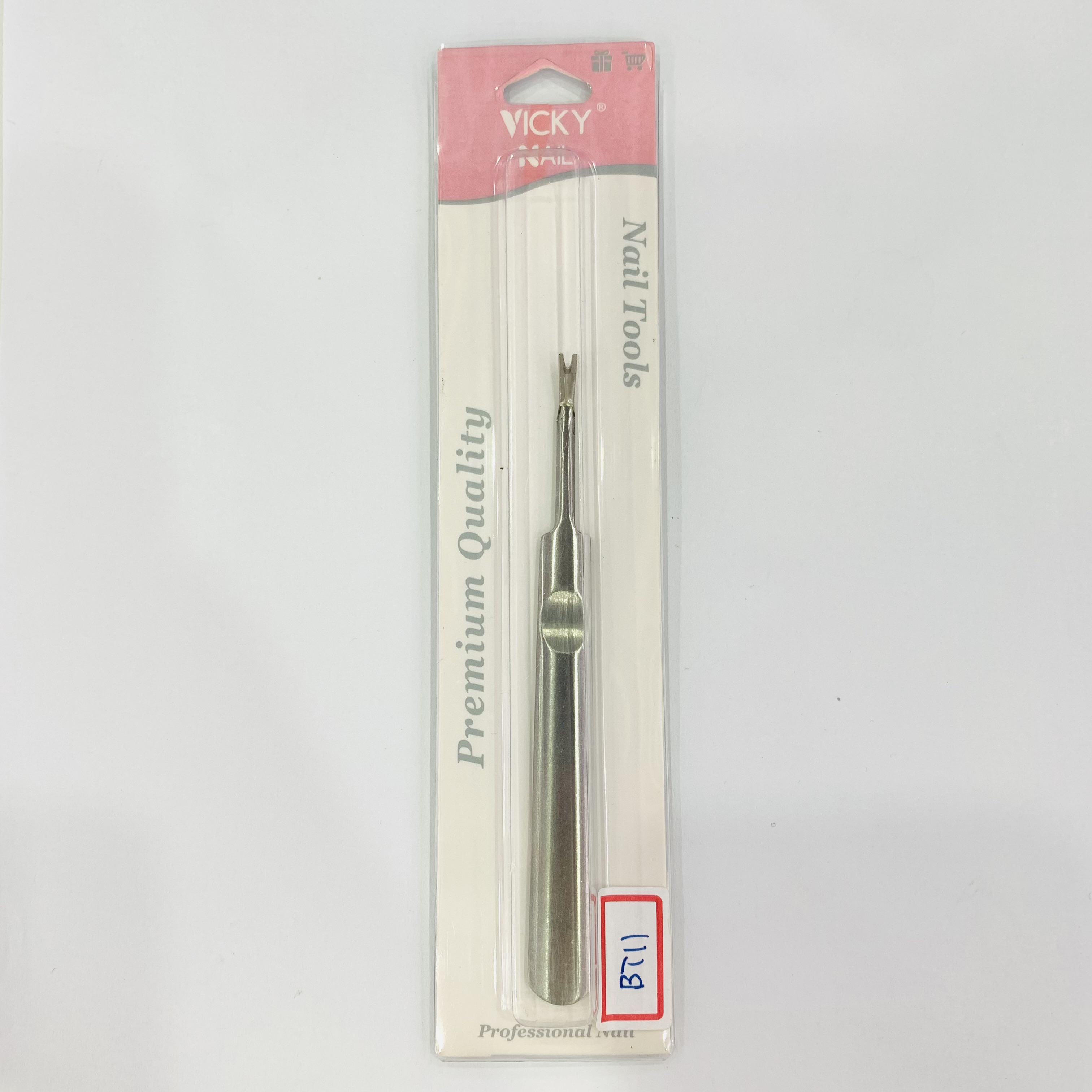 BT11 Stainless steel cuticle fork V Shape manicure Sharp exfoliating manicure tool