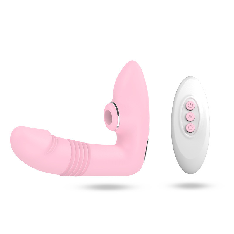 Sucking wearable jumping egg heating telescopic vibrating stick Ningbo Foreign Trade Company, European and American Lithuanian adult sex toy details Picture