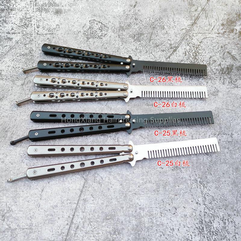 Factory Wholesale Uncut American Butterfly Comb Csgo Practice Knife Folding Knife Butterfly Game Knife Oil Head Comb Item Picture