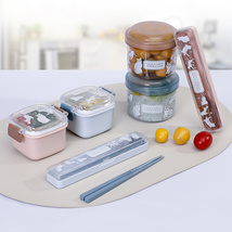 NAKANO 日本进口餐具筷子勺子套装带盖盒子可防尘微波炉加热消毒