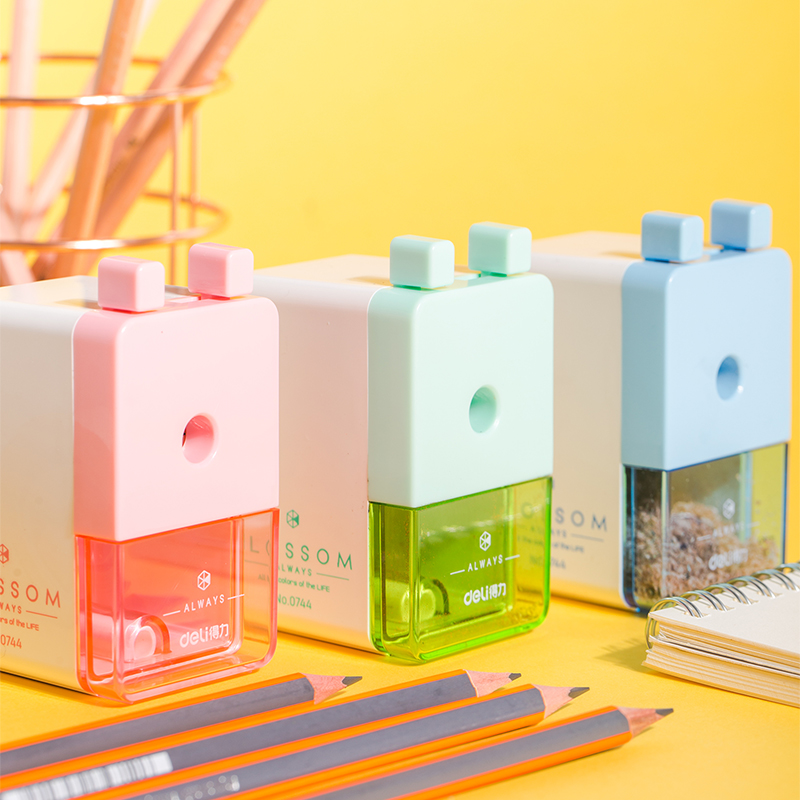 0744 Cute color three color smart pencil sharpener details Picture