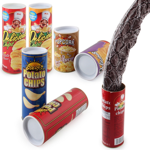 Limited-time flash sale! Super value funny prank toy, scare you with potato chip snakes, making you laugh your head off. You'll regret it if you don't buy it! details Picture