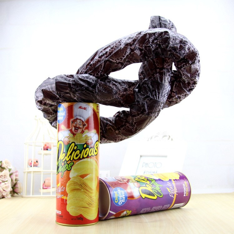 Limited-time flash sale! Super value funny prank toy, scare you with potato chip snakes, making you laugh your head off. You'll regret it if you don't buy it!