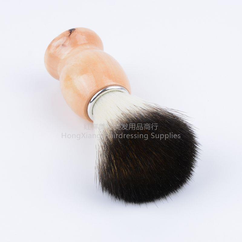 软毛胡须刷/尼龙毛胡刷/家用便携/男士洁面刷/猪鬃毛仿獾毛/木柄剃须刷产品图