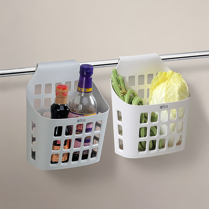 F33-58958 multi-functional shock-resistant storage hanging basket, hanging plastic bathroom small item basket, bath basket, storage basket