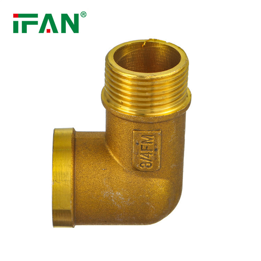 IFAN 4-inch all-copper joint, inner and outer thread pipe fittings, elbow, inner and outer thread, 6-inch 1-inch water pipe, brass elbow, plumbing pipe fittings Application Scenario