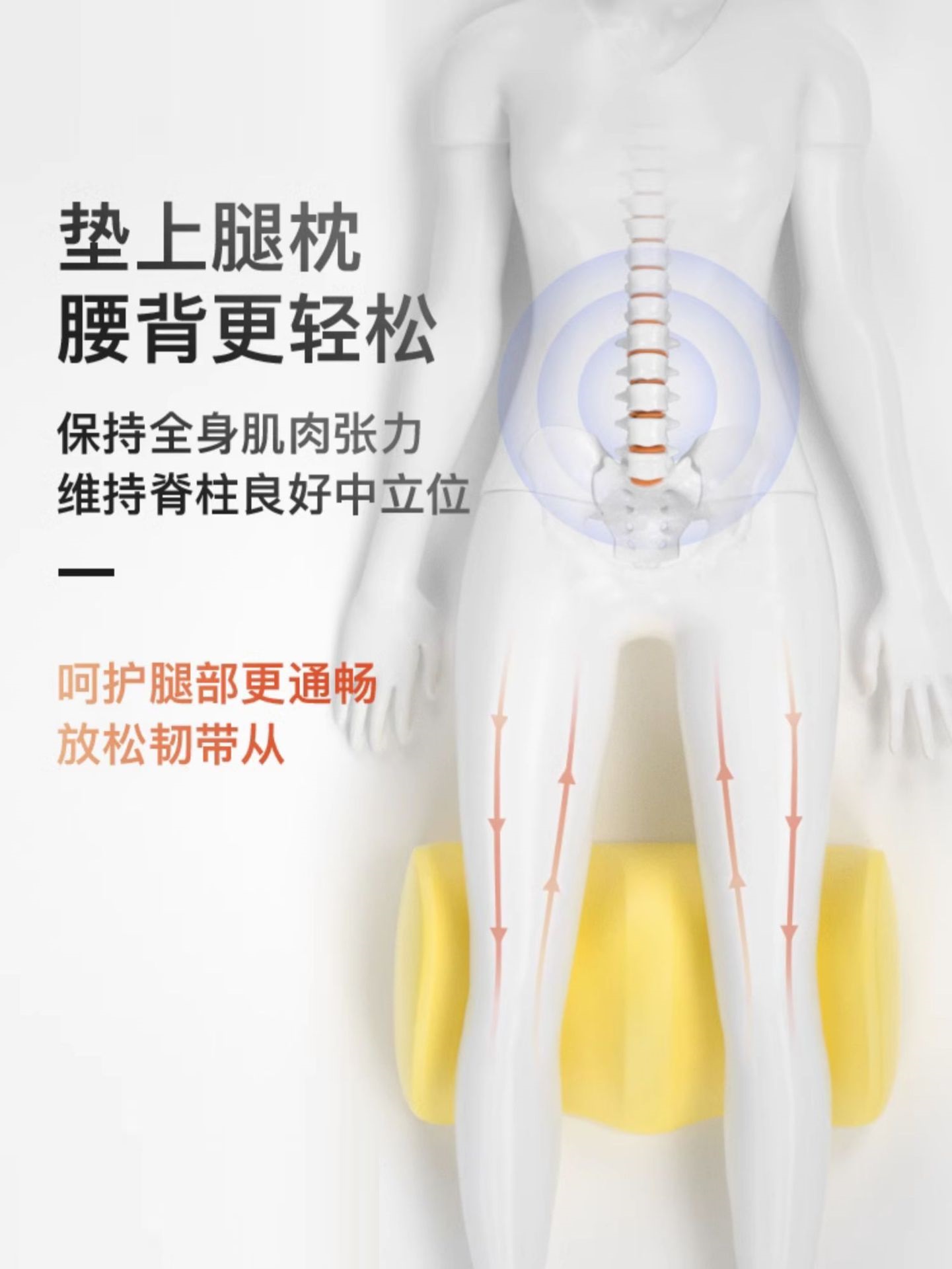 慢回弹记忆棉舒腿枕孕妇床上睡觉垫脚枕腰部支撑护腰垫详情5