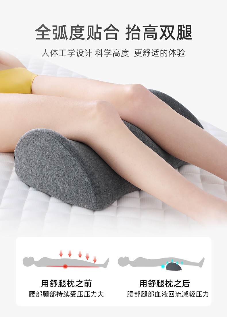 慢回弹记忆棉舒腿枕孕妇床上睡觉垫脚枕腰部支撑护腰垫详情4