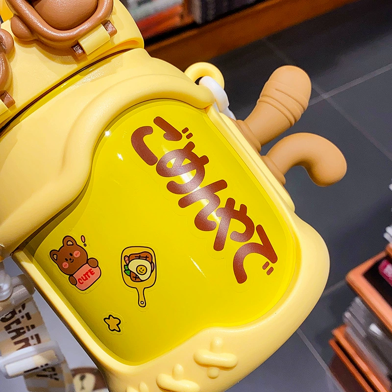 A32-AX-2379 Children's cartoon insulated cup, double drinking, high appearance level, 316 large capacity portable straw water cup detail image 2