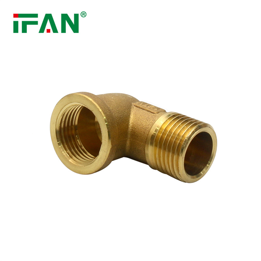 IFAN 4-inch all-copper joint, inner and outer thread pipe fittings, elbow, inner and outer thread, 6-inch 1-inch water pipe, brass elbow, plumbing pipe fittings details Picture