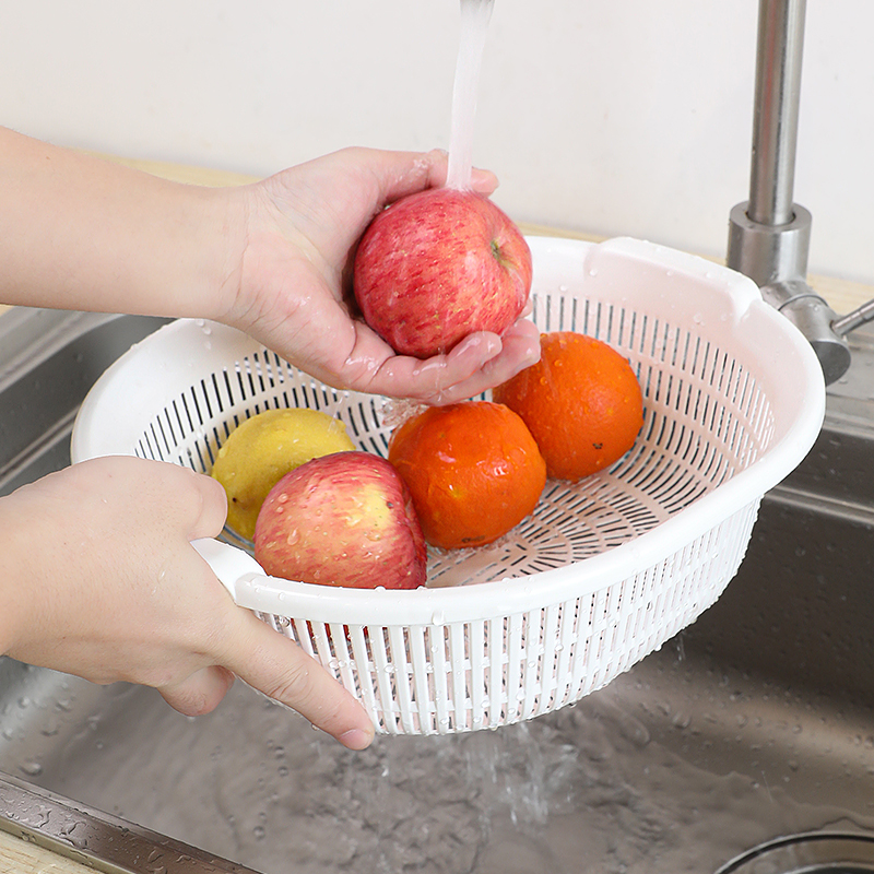 sanada日本进口多用途水果盆加厚大号 5.3L蔬菜水果可组合收纳篮详情图4