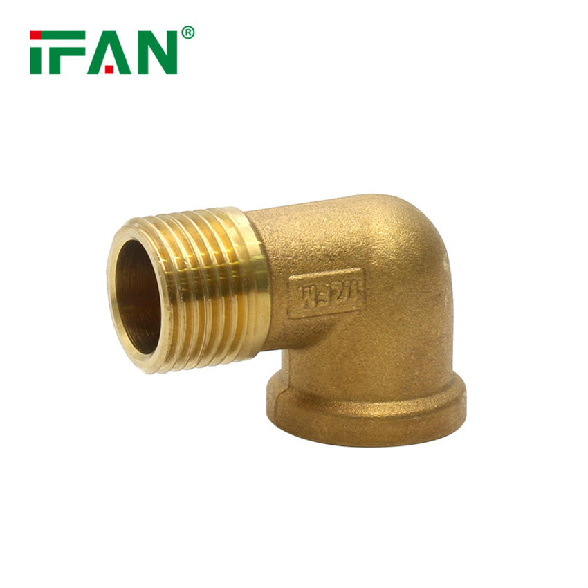 IFAN 4-inch all-copper joint, inner and outer thread pipe fittings, elbow, inner and outer thread, 6-inch 1-inch water pipe, brass elbow, plumbing pipe fittings Item Picture