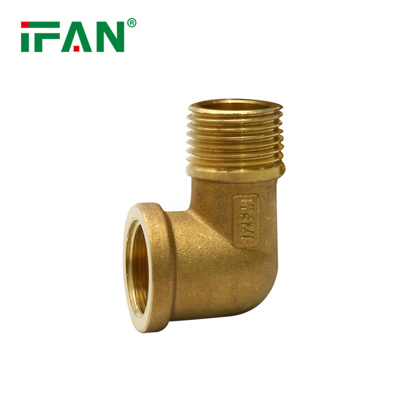 IFAN 4-inch all-copper joint, inner and outer thread pipe fittings, elbow, inner and outer thread, 6-inch 1-inch water pipe, brass elbow, plumbing pipe fittings Specification image