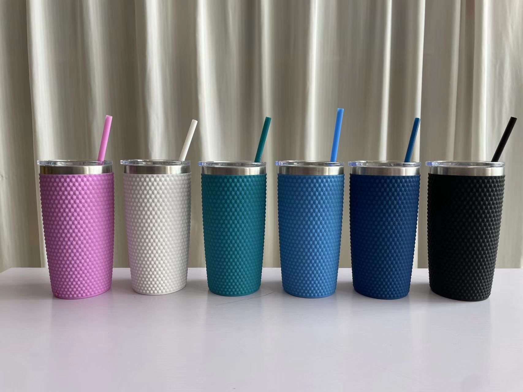 Customized export of double-layer stainless steel durian cups and straw cups directly supplied by the manufacturer