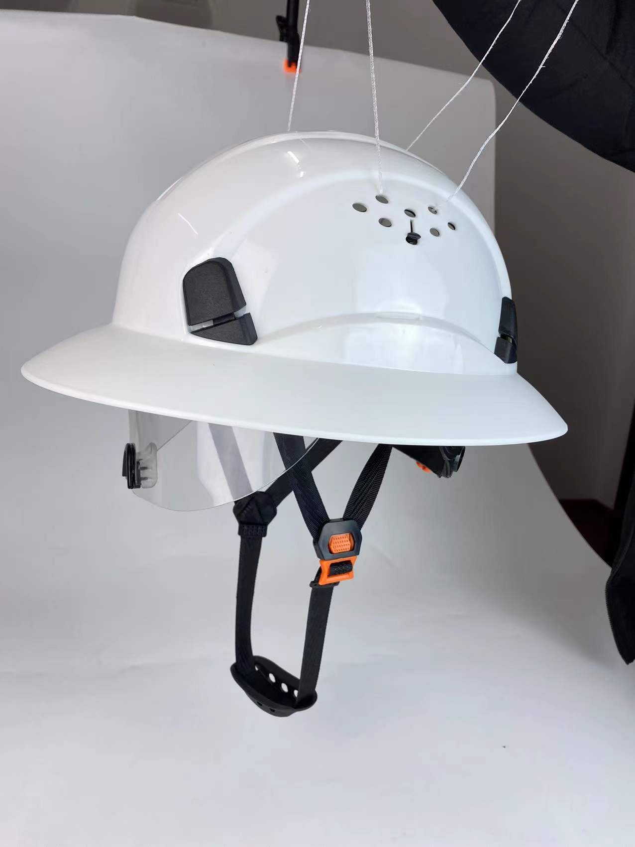 印字安全帽建筑工地施工安全帽V型ABS塑料安全帽透气防砸劳保头盔详情图1