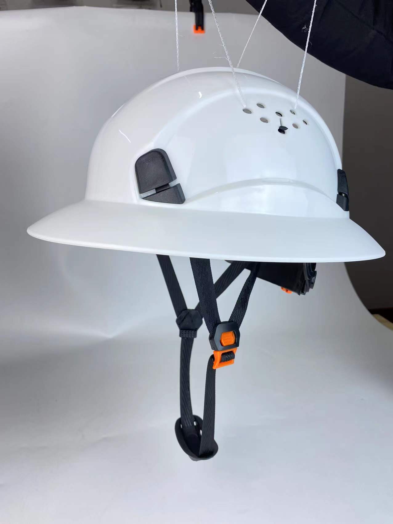 印字安全帽建筑工地施工安全帽V型ABS塑料安全帽透气防砸劳保头盔详情图5