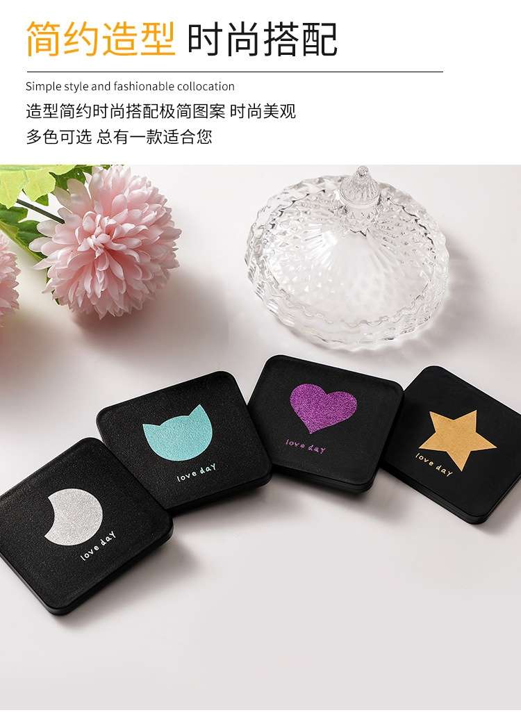 L73-LD-S8013 portable small mirror Mini double-sided folding mirror Makeup mirror, ladies' handheld magnifying dressing mirror detail image 7
