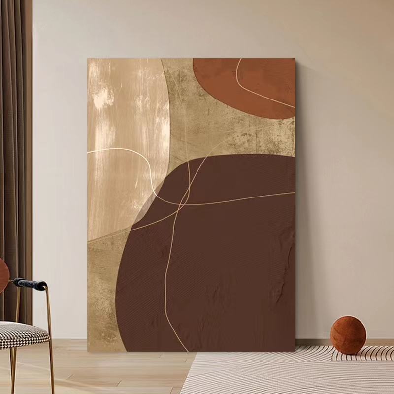 手绘抽象挂画装饰画北欧客厅沙发背景墙餐厅床头书房挂画现代简约