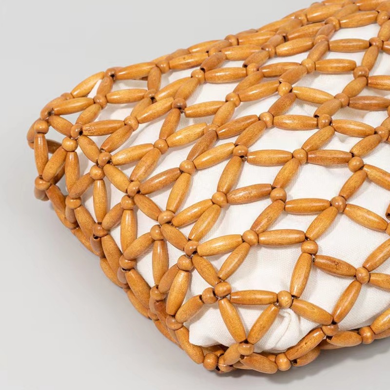 Variable Bag Wooden Beaded Bag Beaded Women's Bag Single Shoulder Crossbody Bag Women's Bag Cross-Border Products Hand-Woven Spot Supply details Picture