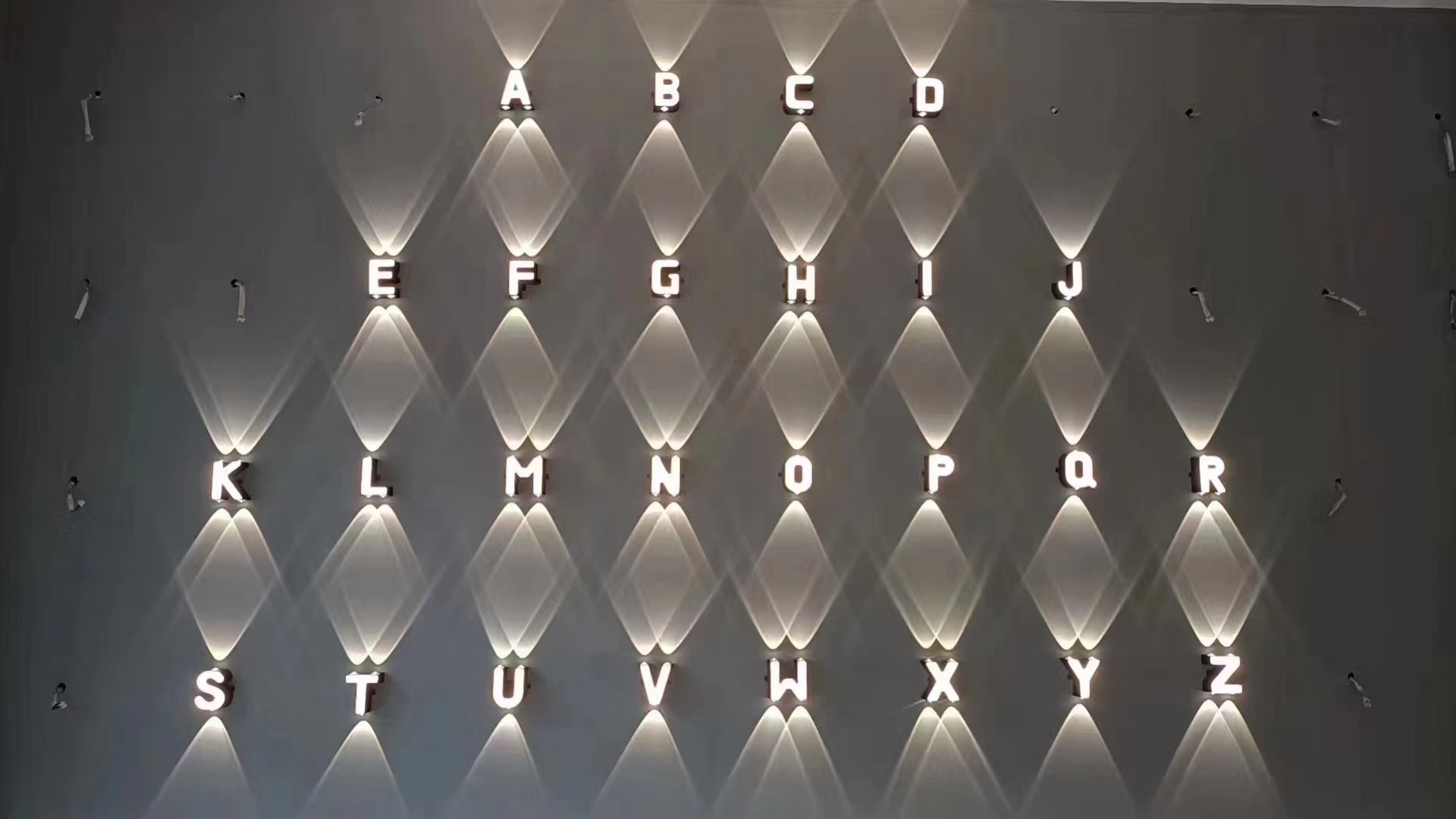 Led Bedroom Headboard Background Decorative Wall Light Letter Light details Picture