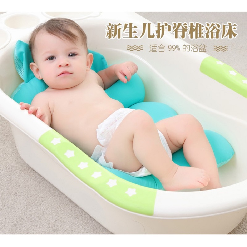 婴儿洗澡垫新生儿可躺防滑浴兜宝宝漂浮沐浴网详情图2