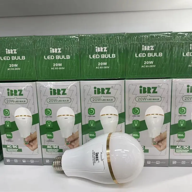 Led Emergency Bulb Light Double Battery Charging Household Emergency Light