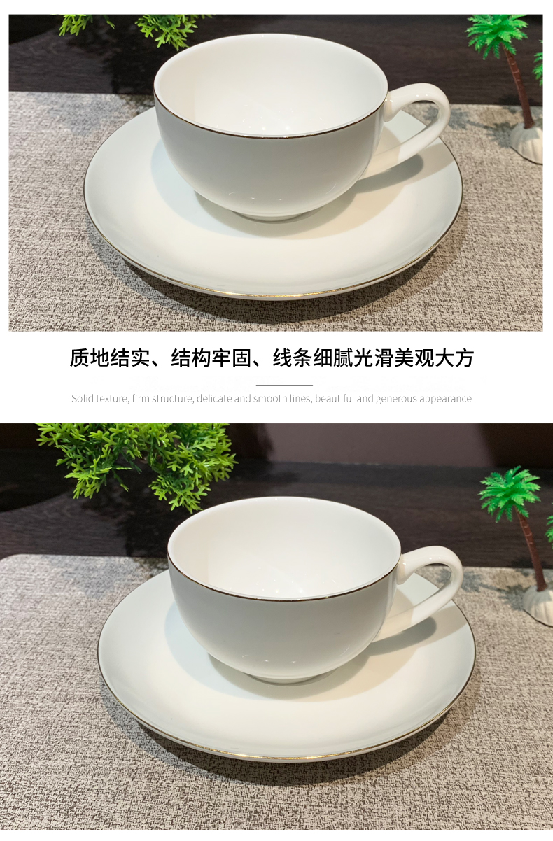 酒店用品圆桌摆台八件套餐具碗碟套装陶瓷碗盘会所餐厅餐具批发可定制详情7