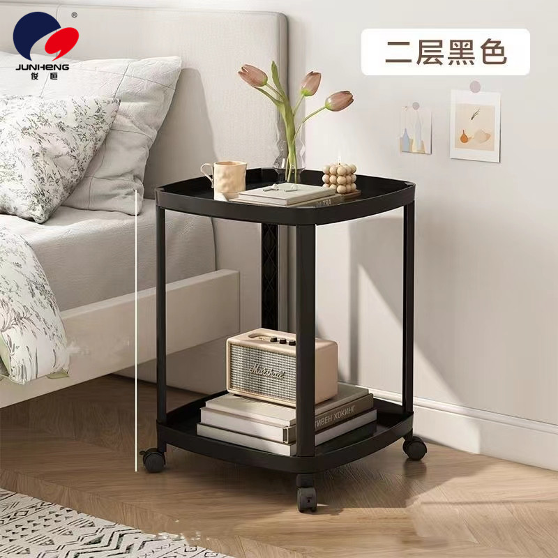 A small bedside table, a Nordic floor-standing coffee table, a simple and movable living room sofa side table, and a study storage rack details Picture