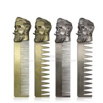Zinc alloy electroplated bronze vintage oil head comb wide teeth back comb comb comb comb comb set custom comb