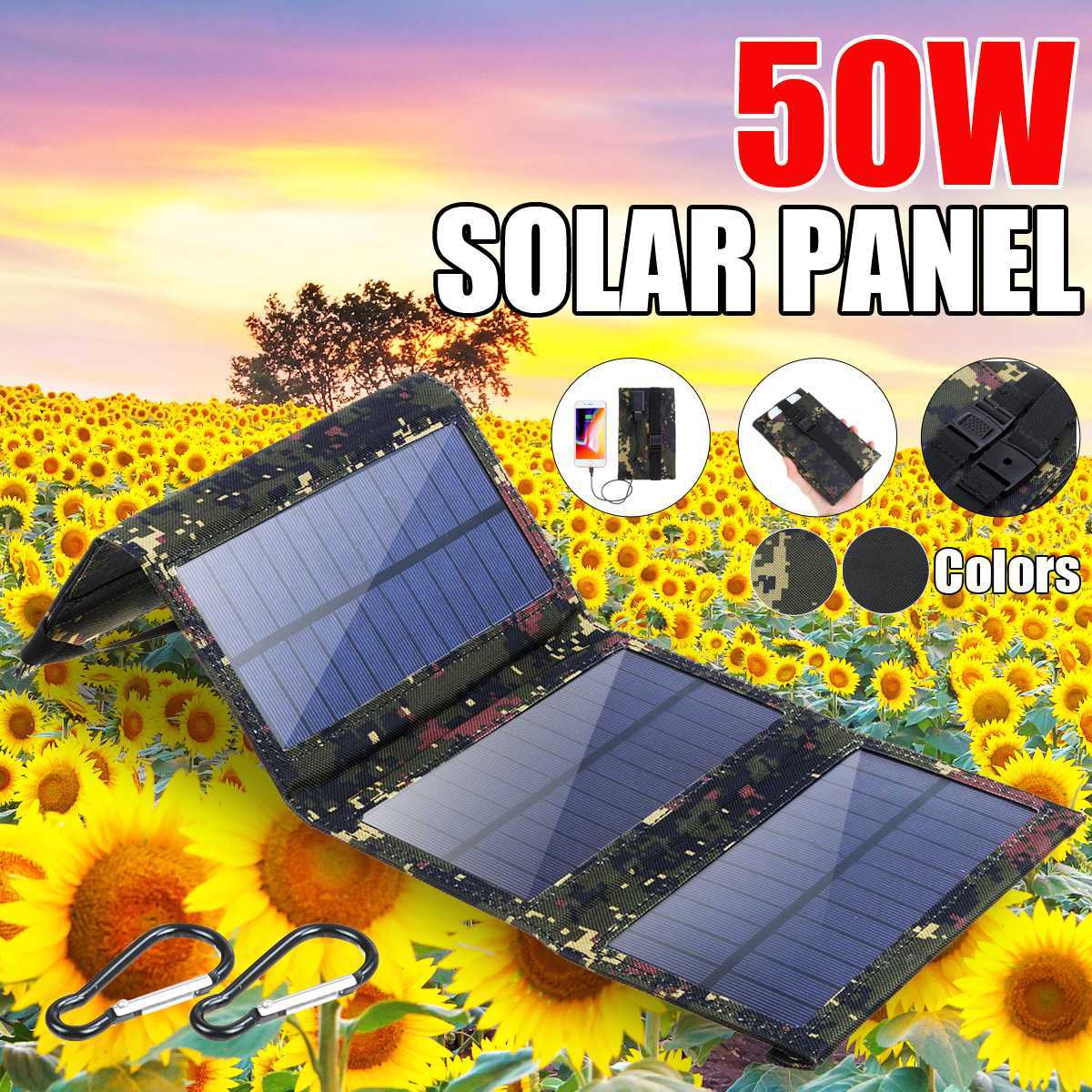 20W太阳能折叠包USBSolar Panel Folding便携光伏组件10W太阳能板详情图2