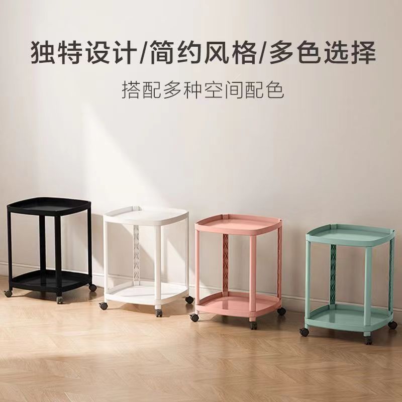 A small bedside table, a Nordic floor-standing coffee table, a simple and movable living room sofa side table, and a study storage rack pic 2
