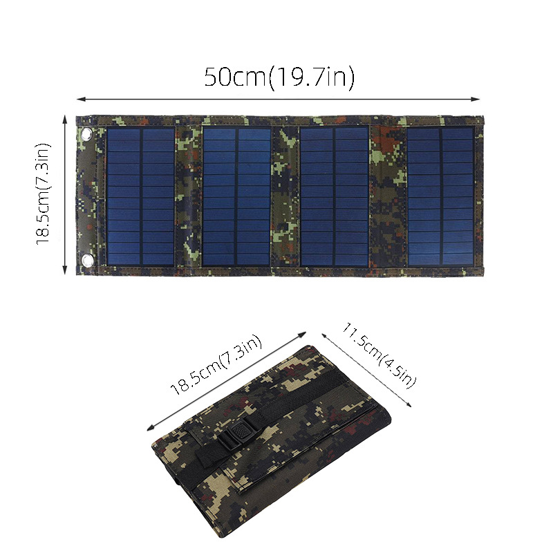 20W太阳能折叠包USBSolar Panel Folding便携光伏组件10W太阳能板详情图14