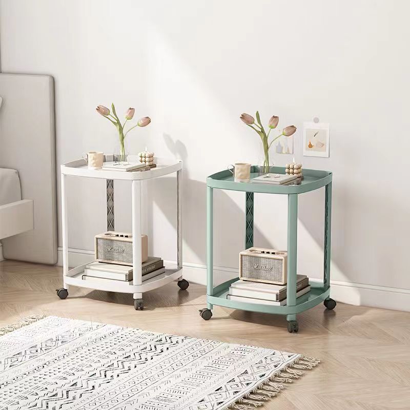 A small bedside table, a Nordic floor-standing coffee table, a simple and movable living room sofa side table, and a study storage rack pic 1