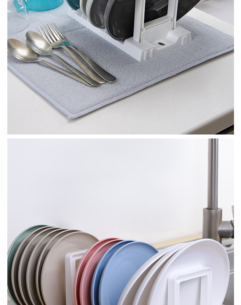 INOMATA日本进口碗盘清洗沥水架 可连接多个加长使用沥水架碗碟架详情11