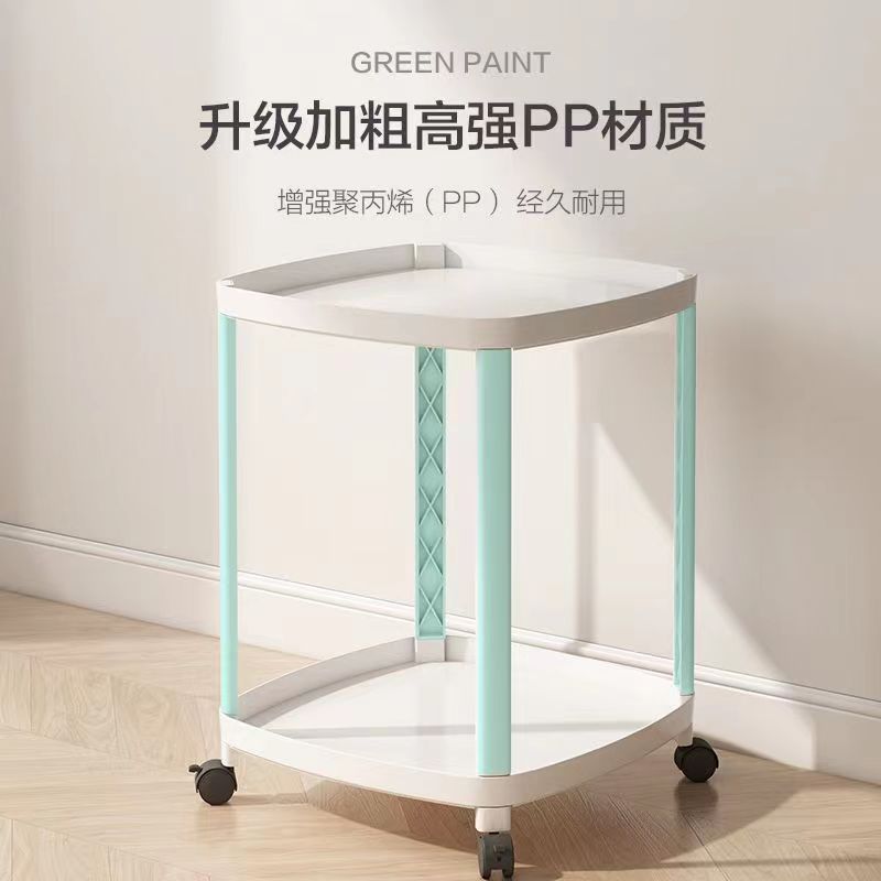 A small bedside table, a Nordic floor-standing coffee table, a simple and movable living room sofa side table, and a study storage rack pic 5