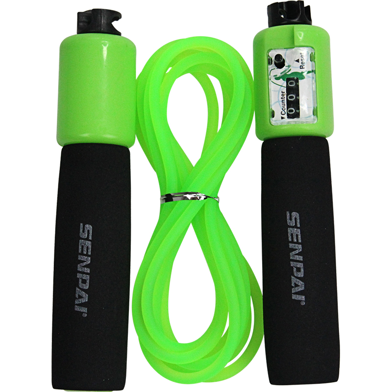 学生跳绳/计数手柄/学校考试跳绳白底实物图