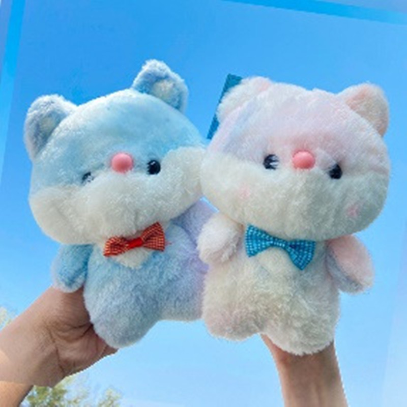 Comercio exterior juguetes de peluche de animales juguetes de peluche de personalidad dibujos animados sentados orejas de color cachorros bonecos bebé muñeca details Picture