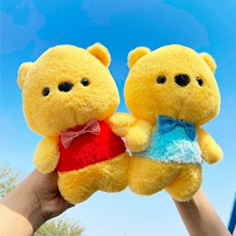 Comercio exterior juguetes de peluche de animales juguetes de peluche de personalidad dibujos animados sentados orejas de color cachorros bonecos bebé muñeca