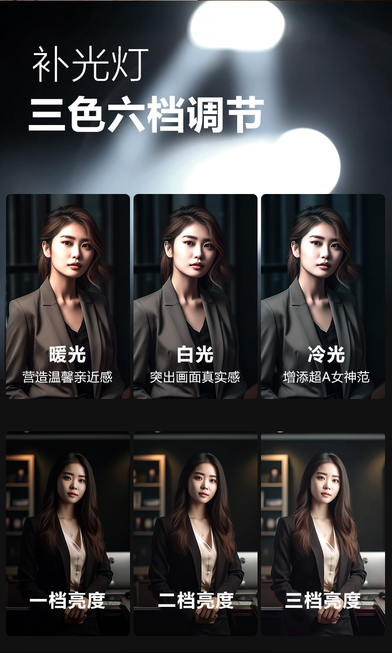 New wireless Bluetooth selfie stick stabilizer, dual magnetic fill light, single-axis stabilizer, portable phone, selfie stick and integrated tripod pic 7