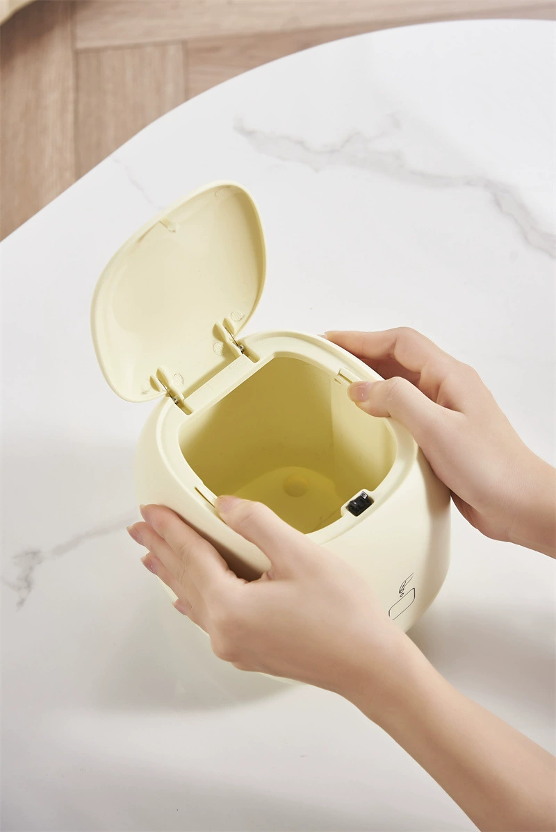 W52-JKC-5777 Desktop trash can, creative press-flip lid paper basket, cute mini trash can storage bucket detail image 10