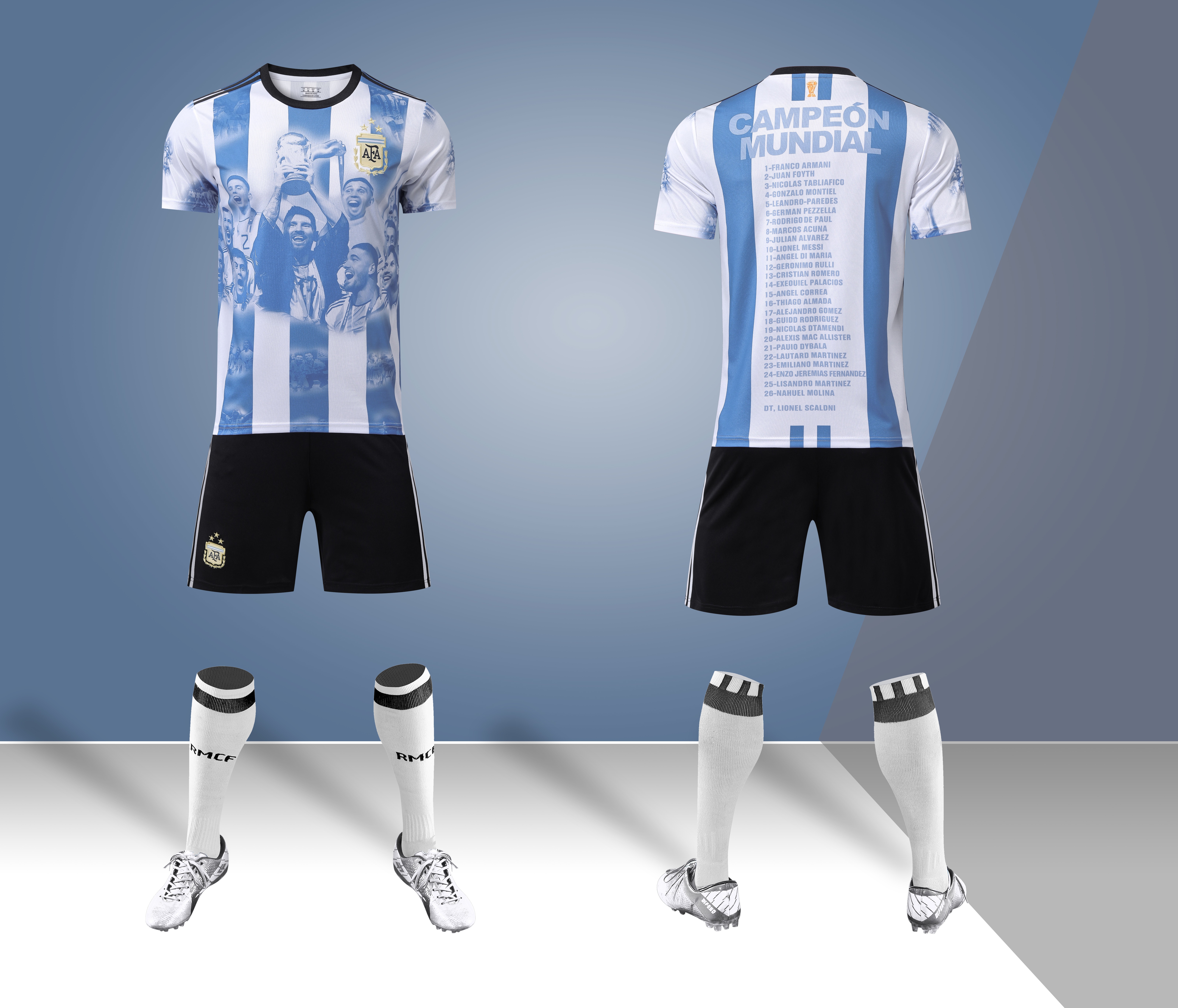 23-24国家队带标阿根廷纪念版足球服运动服厂家直销现货一件代发支持定制印字印logo图