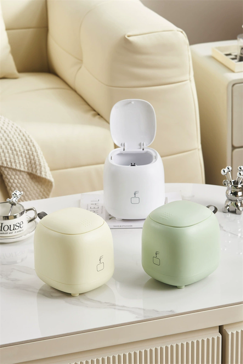 W52-JKC-5777 Desktop trash can, creative press-flip lid paper basket, cute mini trash can storage bucket detail image 4