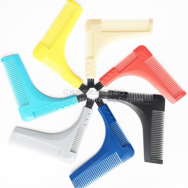 Amazon Source Men's Beard Brush Beard shape Clear comb beard trim comb