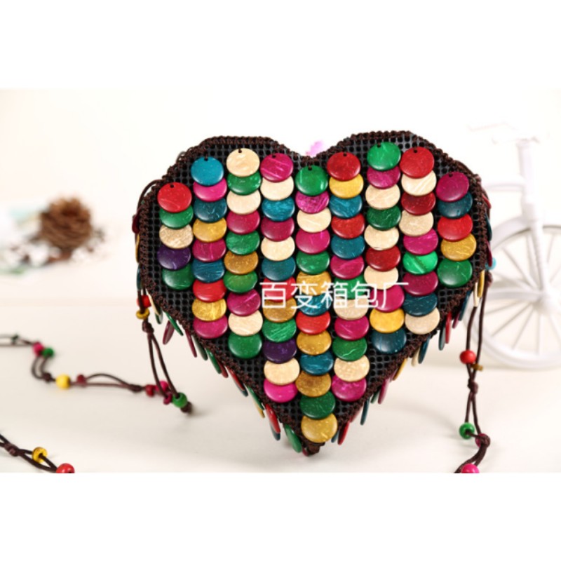 Variety Bag Coconut Shell Bag Handmade Bag Beaded Women's Purse Purse National Style Features Women's Bag Retro Application Scenario