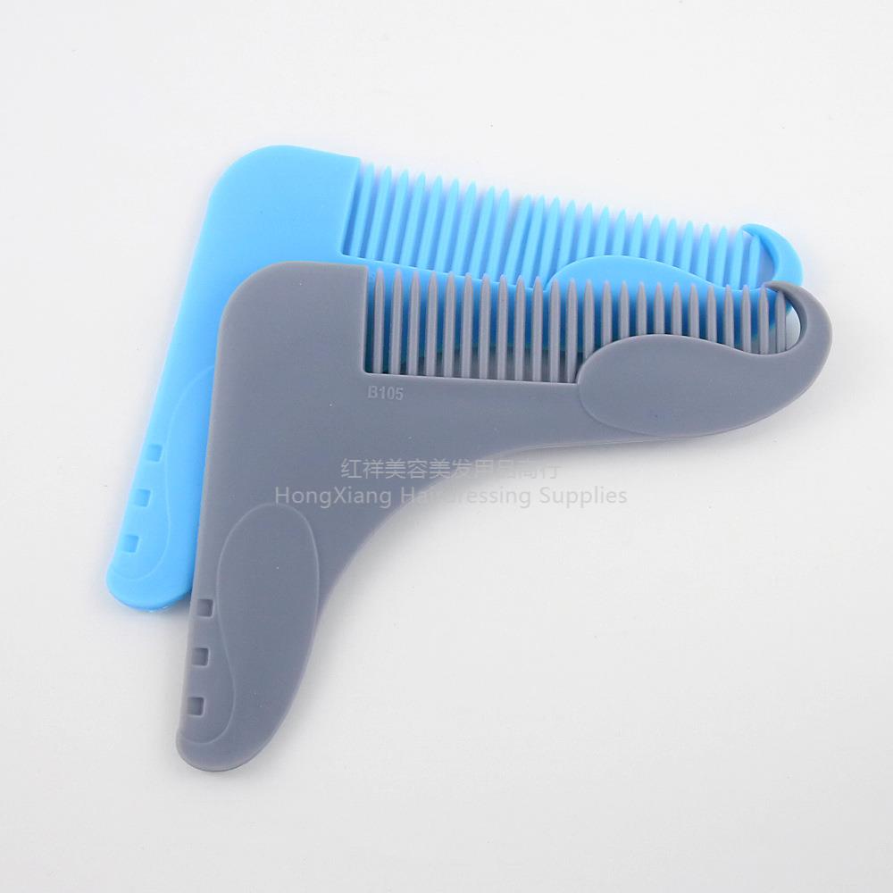 Men's beard comb sideburns styling comb band brush Beard trim template styling comb makeup comb foreign trade thumbnail